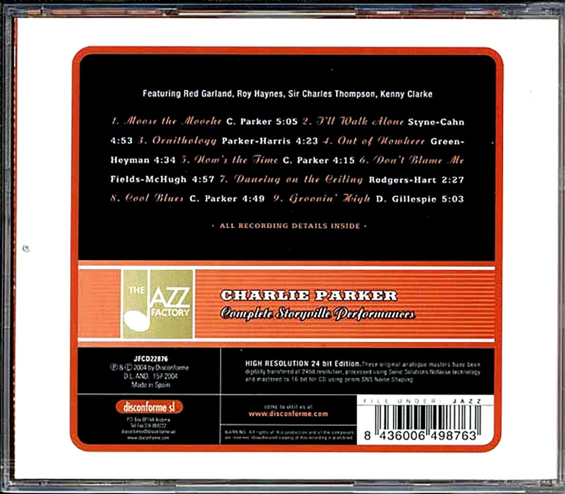 Charlie Parker - Complete Storyville Performances