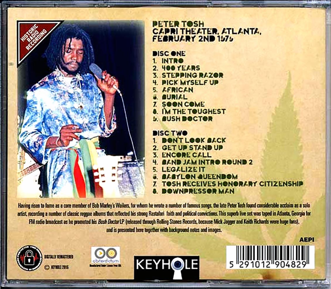 Peter Tosh - Soon Come: Capri Theater, Atlanta, February 2nd, 1979 (2xCD) (remastered)