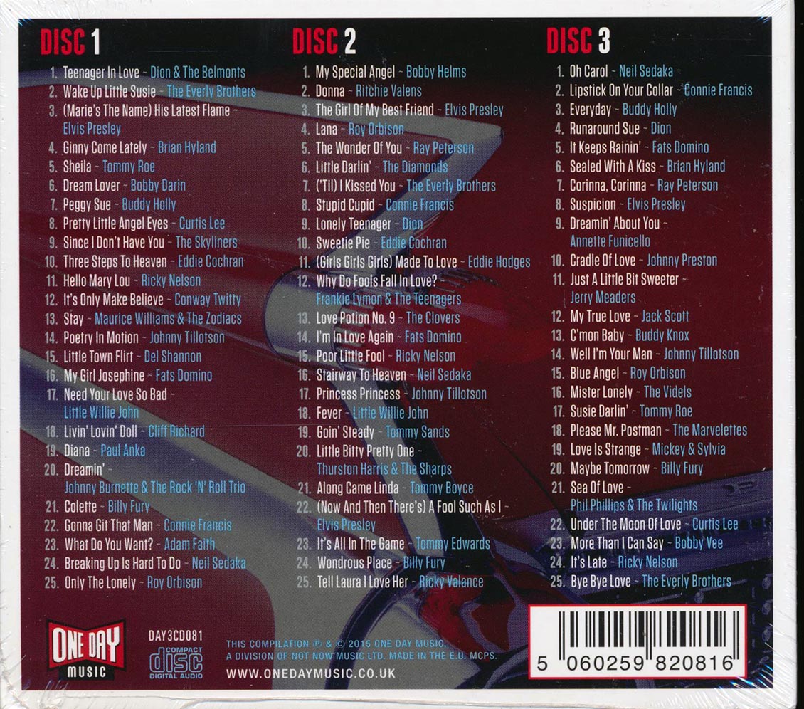 Various - Ultimate Rock 'N' Roll Love Songs (75 tracks) (3xCD) (deluxe 3-fold digipak)
