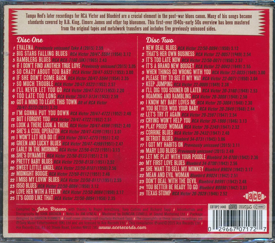 Tampa Red - Dynamite! The Unsung King Of The Blues (50 tracks) (2xCD)