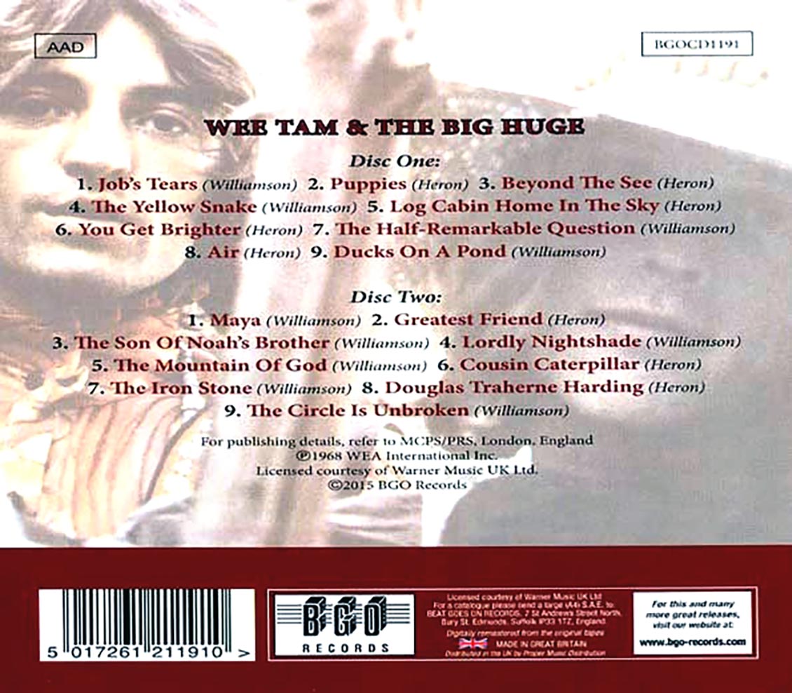 The Incredible String Band - Wee Tam + The Big Huge (2xCD)