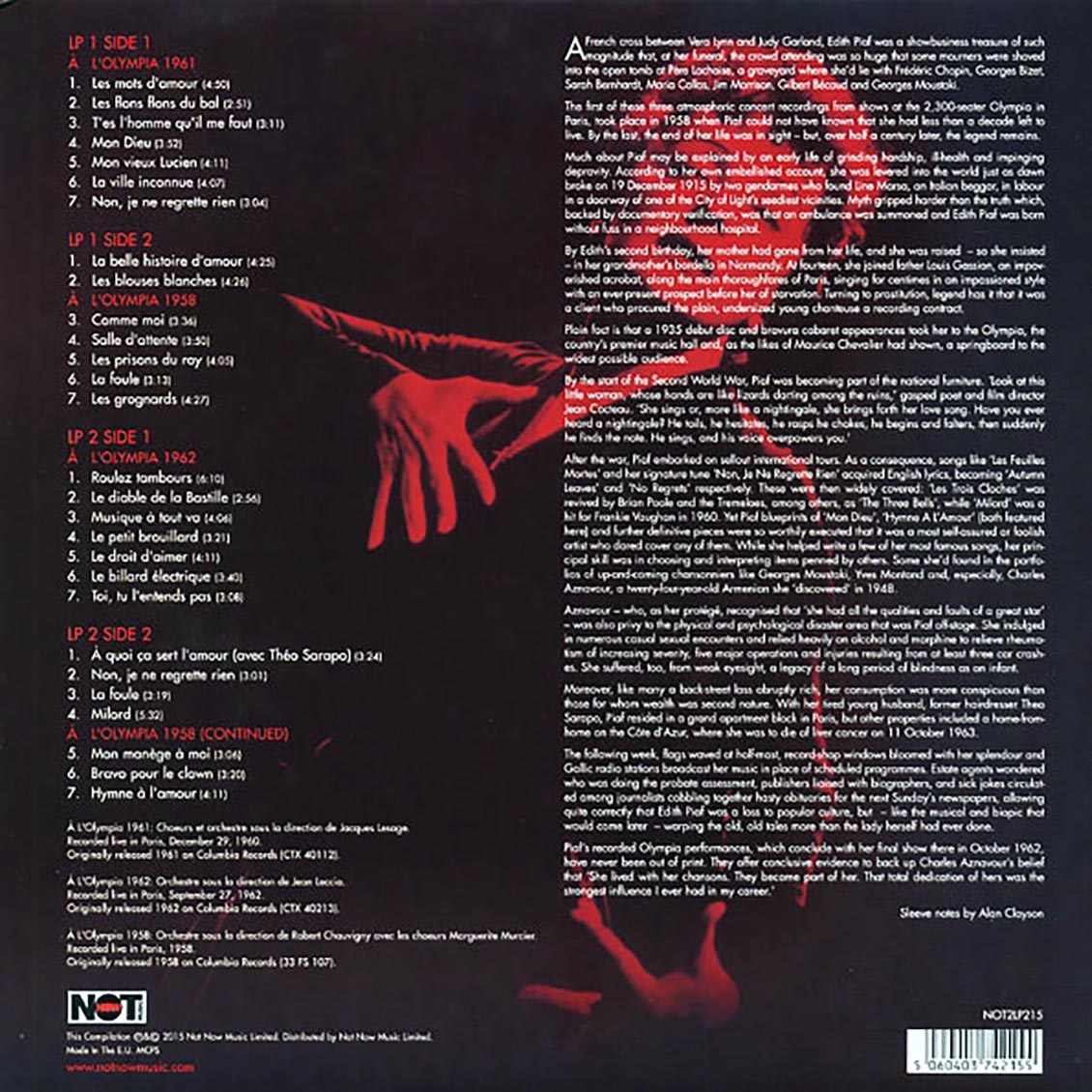 Edith Piaf - At The Paris Olympia (2xLP) (180g)