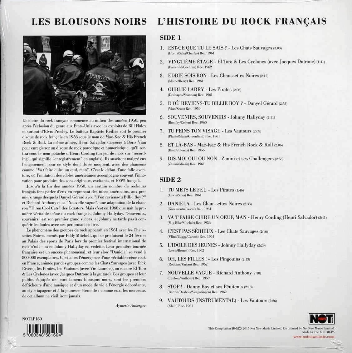 Various - Les Blousons Noirs: L'Histoire Du Rock Francias (180g)