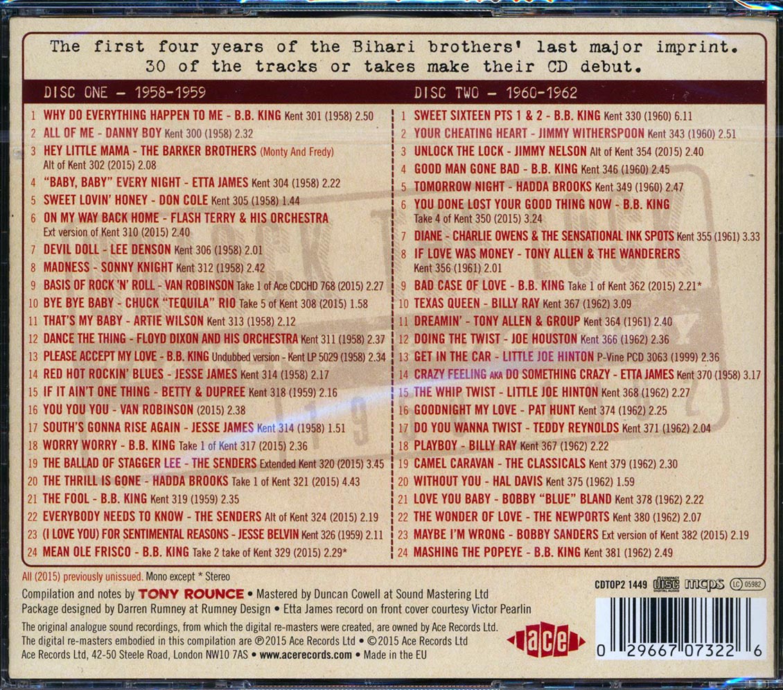 Various - Unlock The Lock: The Kent Records Story 1958-1962 (2xCD)