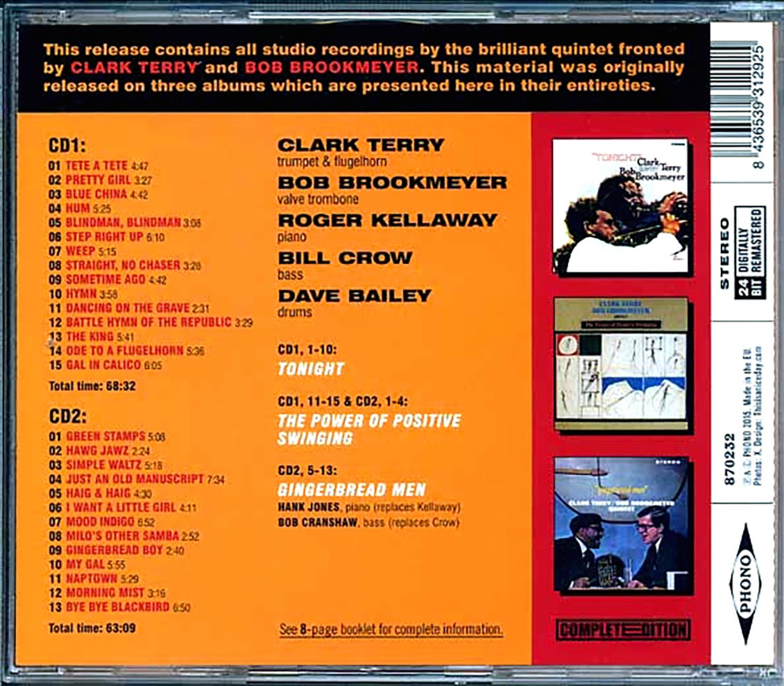 Clark Terry & Bob Brookmeyer Quintet - Complete Studio Recordings (2xCD) (remastered)