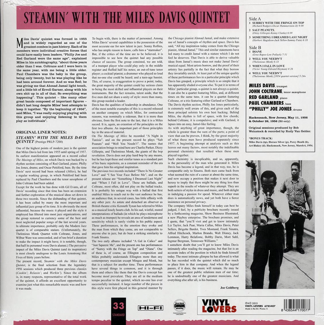 Miles Davis Quintet - Steamin' With The Miles Davis Quintet (ltd. ed.) (incl. mp3) (180g)