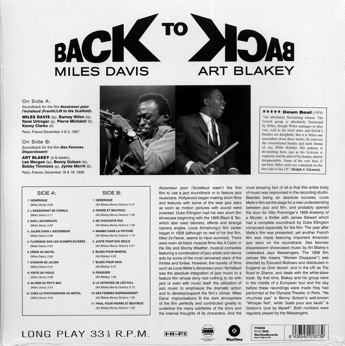 Miles Davis, Art Blakey - Back To Back (ltd. ed.) (incl. mp3) (180g)