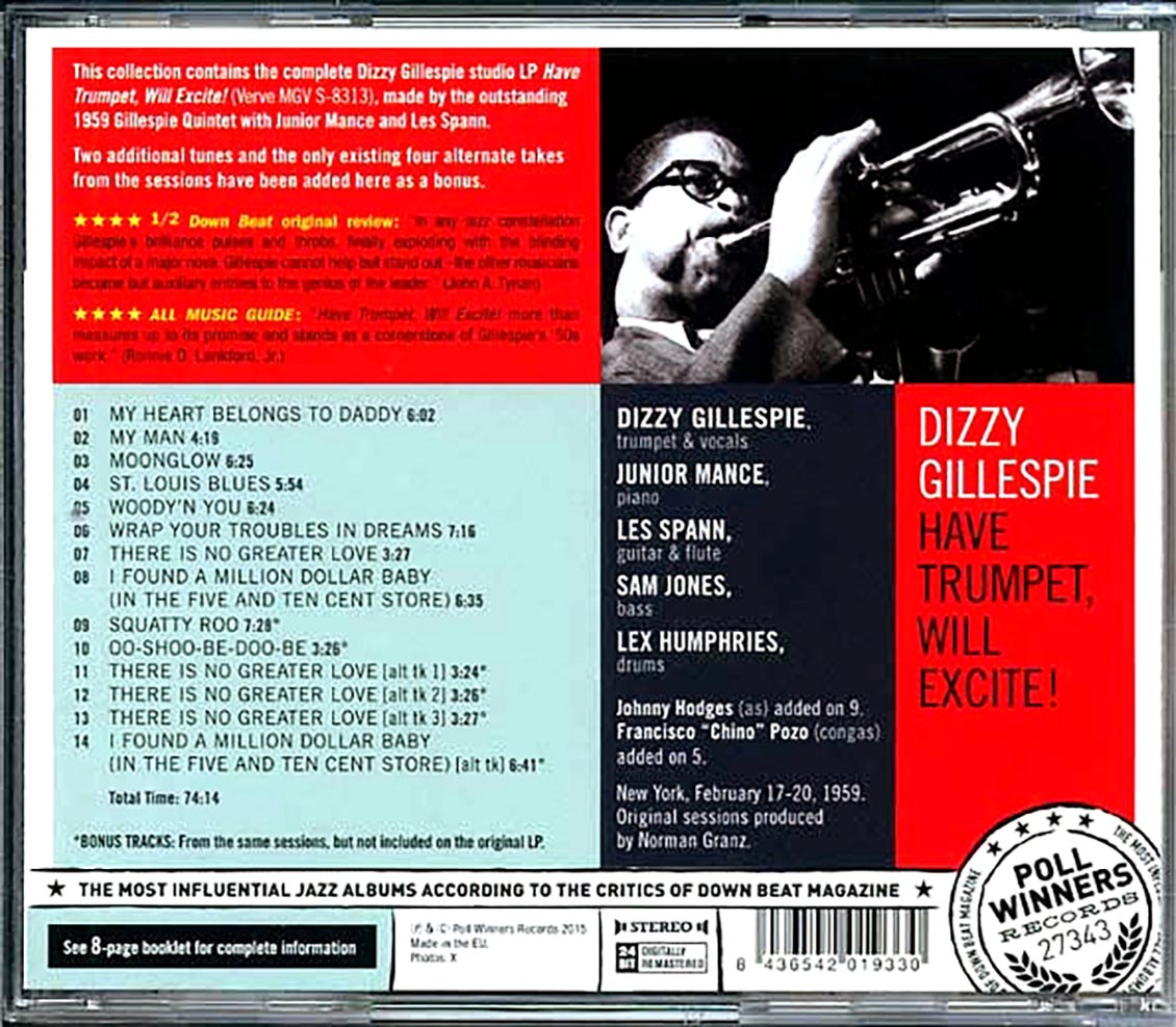 Dizzy Gillespie - Have Trumpet, Will Excite! (incl. large booklet)