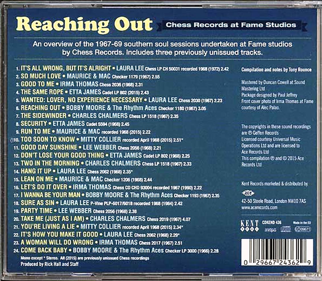 Various - Reaching Out: Chess Records At Fame Studios (24 tracks)