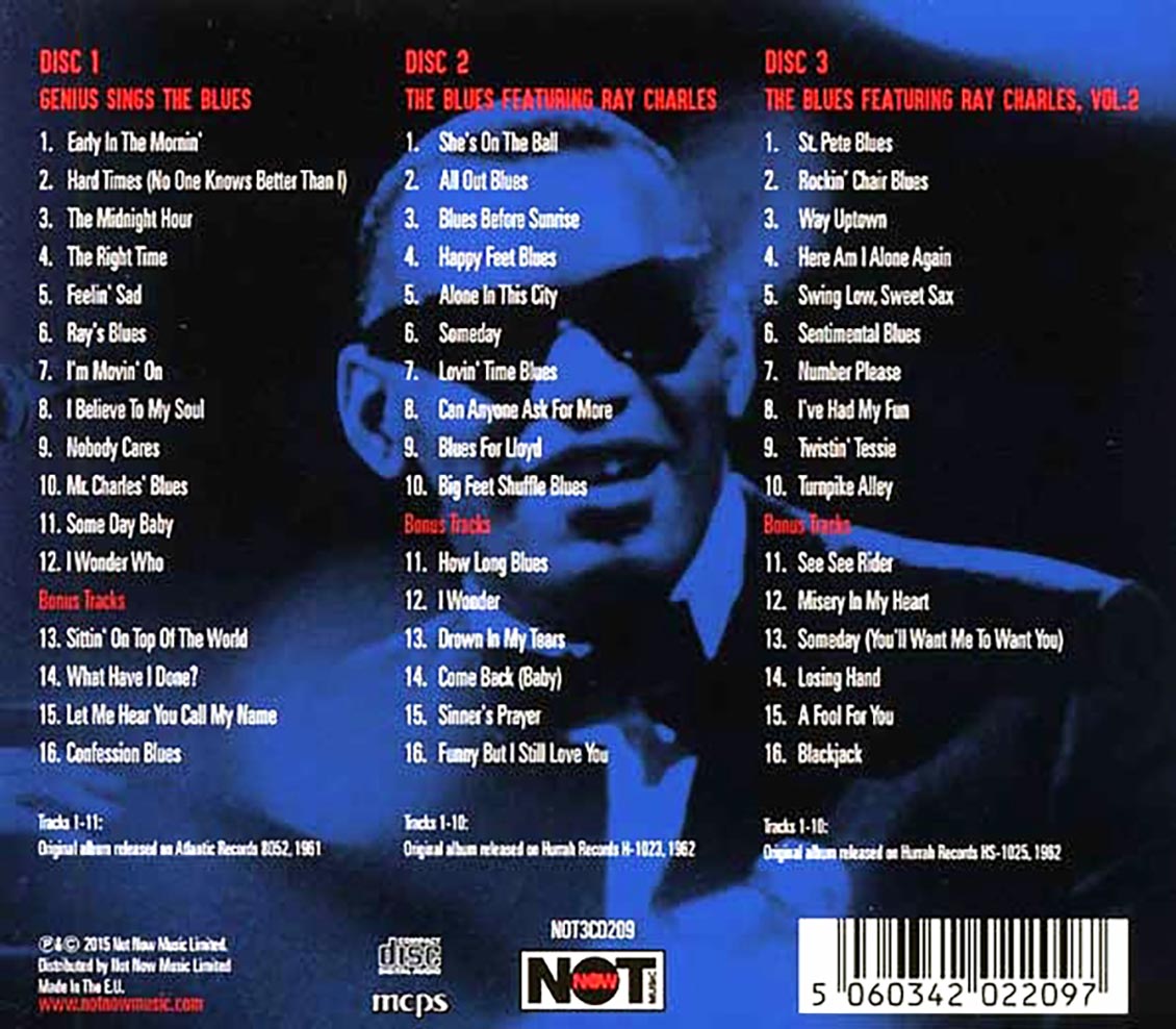 Ray Charles - The Genius Sings The Blues (48 tracks) (3xCD) (deluxe 3-fold digipak)
