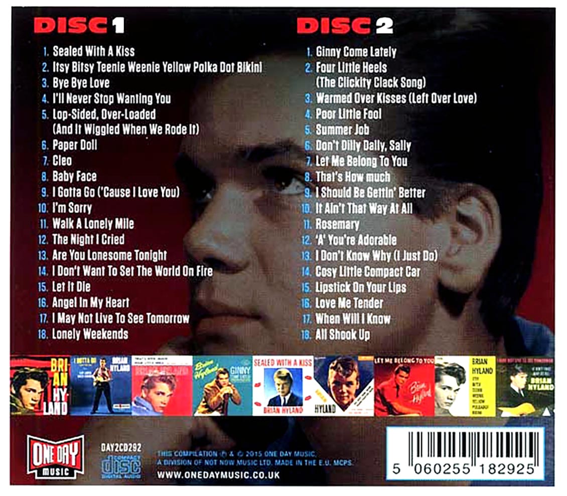 Brian Hyland - The Very Best Of Brian Hyland (36 tracks) (2xCD) (deluxe 3-fold digipak)