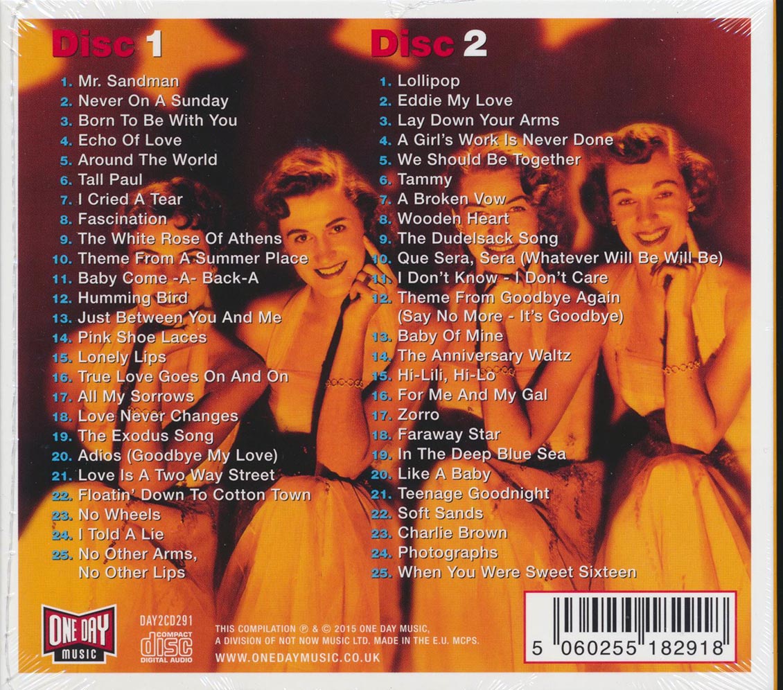 The Chordettes - Greatest Hits (50 tracks) (2xCD) (deluxe 3-fold digipak)