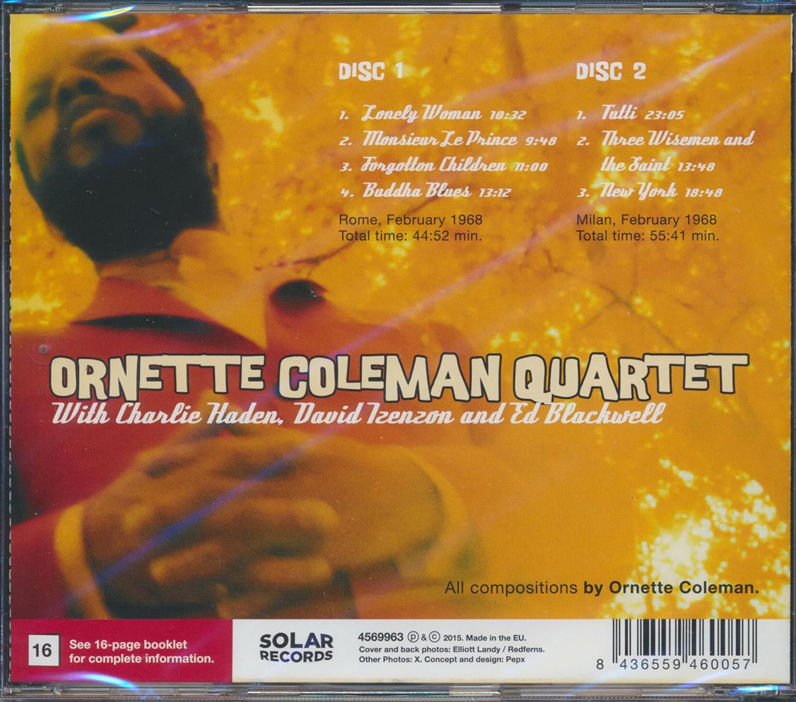 Ornette Coleman Quartet - The Love Revolution: Complete 1968 Italian Tour (ltd. ed.) (2xCD)