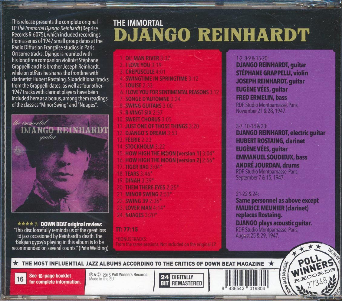 Django Reinhardt - The Immortal (24 tracks) (incl. large booklet)