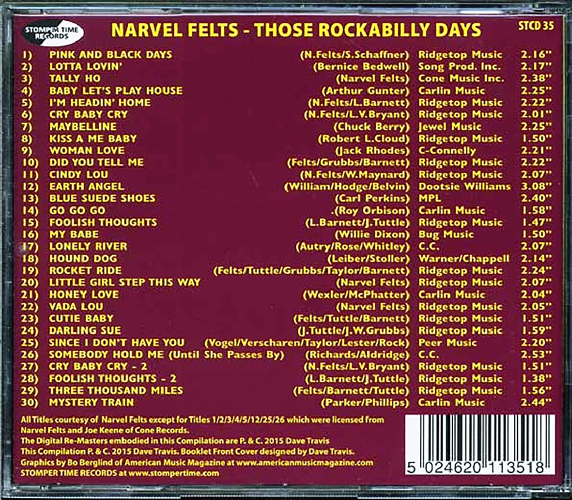 Narvel Felts - Those Rockabilly Days