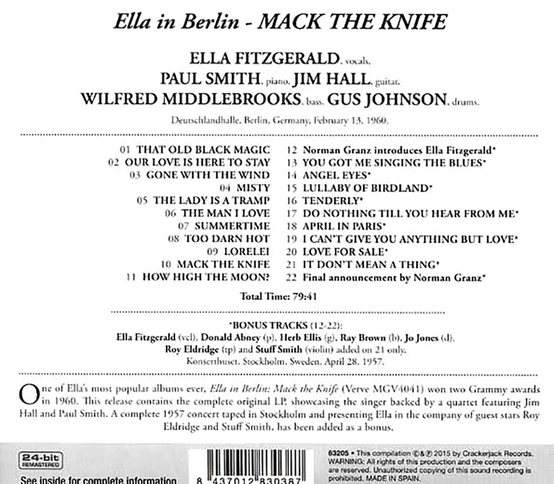 Ella Fitzgerald - Ella In Berlin: Mack The Knife (remastered)
