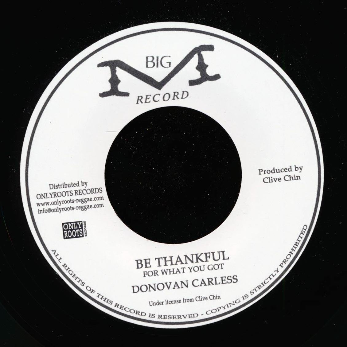 Donovan Carless - Be Thankful  /  Version (France press)