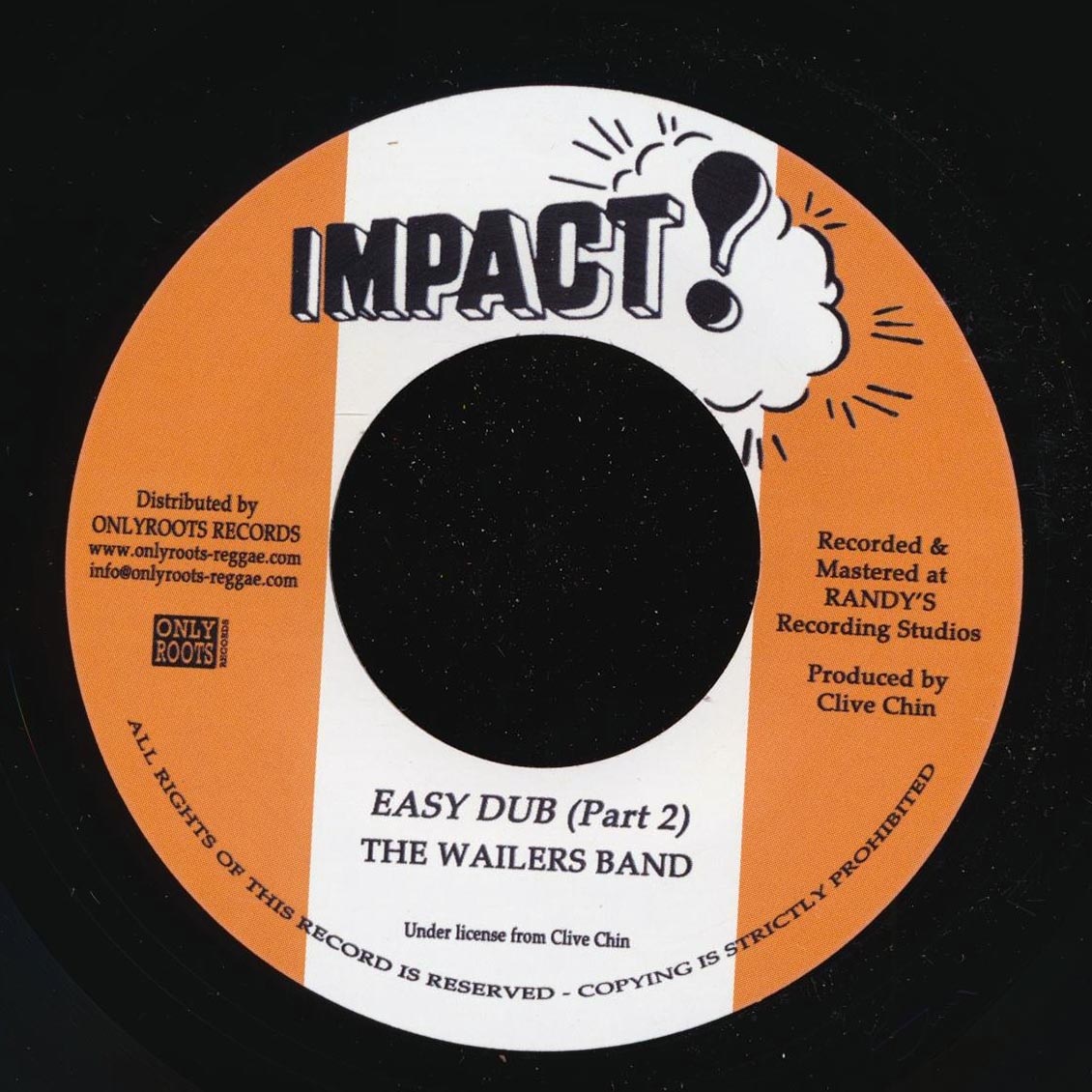 The Man X - It Won't Come Easy  /  Wailers Band - Easy Dub Part 2 (France press)