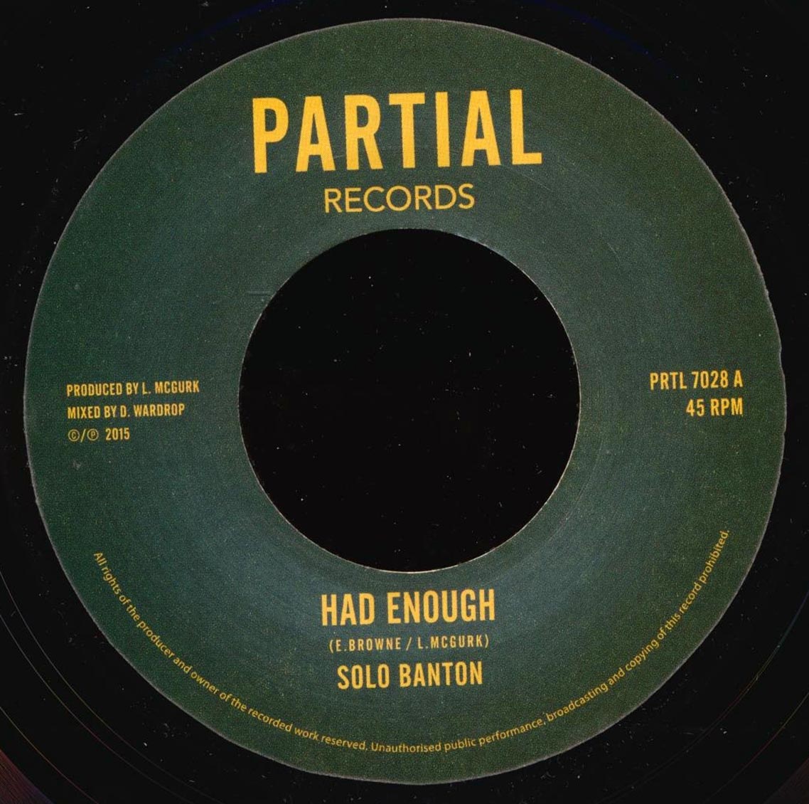 Solo Banton - Had Enough  /  Partial Crew - Need To Change Version