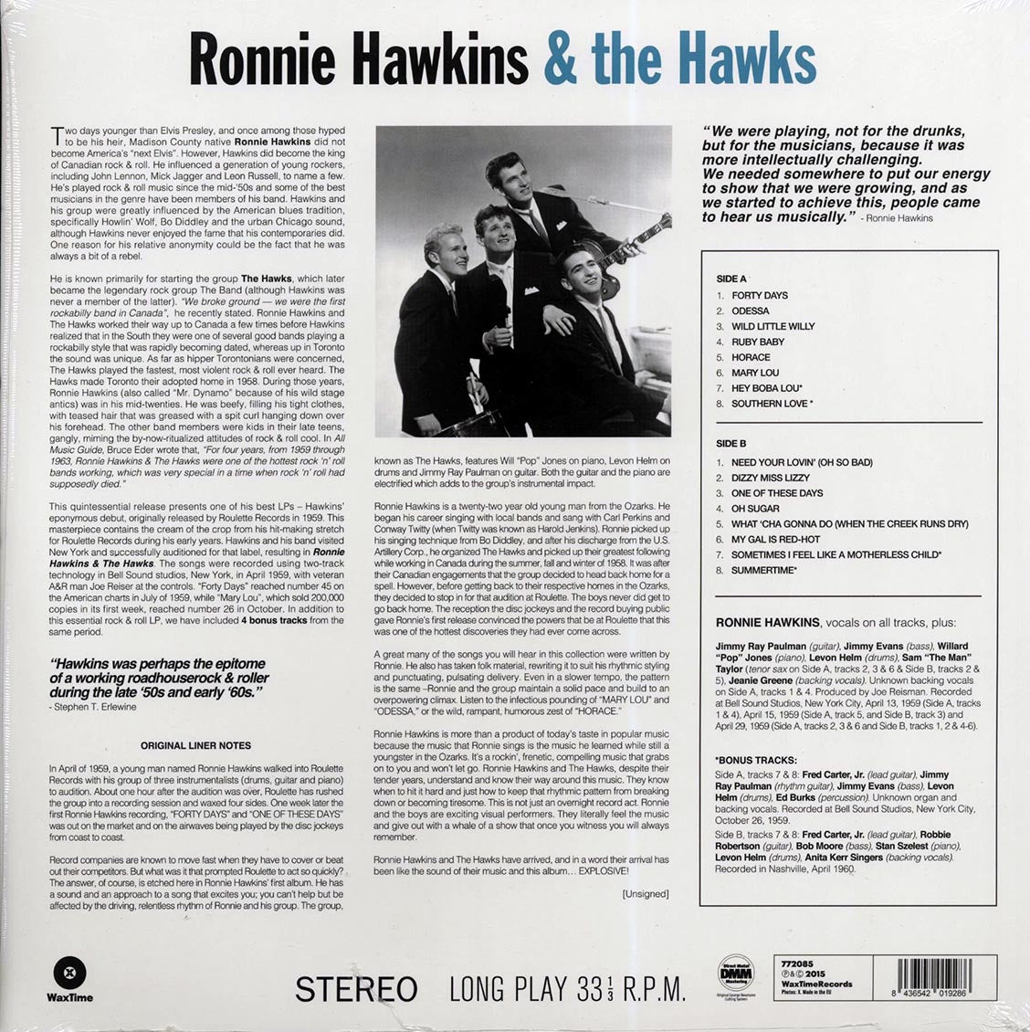 Ronnie Hawkins & The Hawks - Ronnie Hawkins & The Hawks (ltd. ed.) (180g)