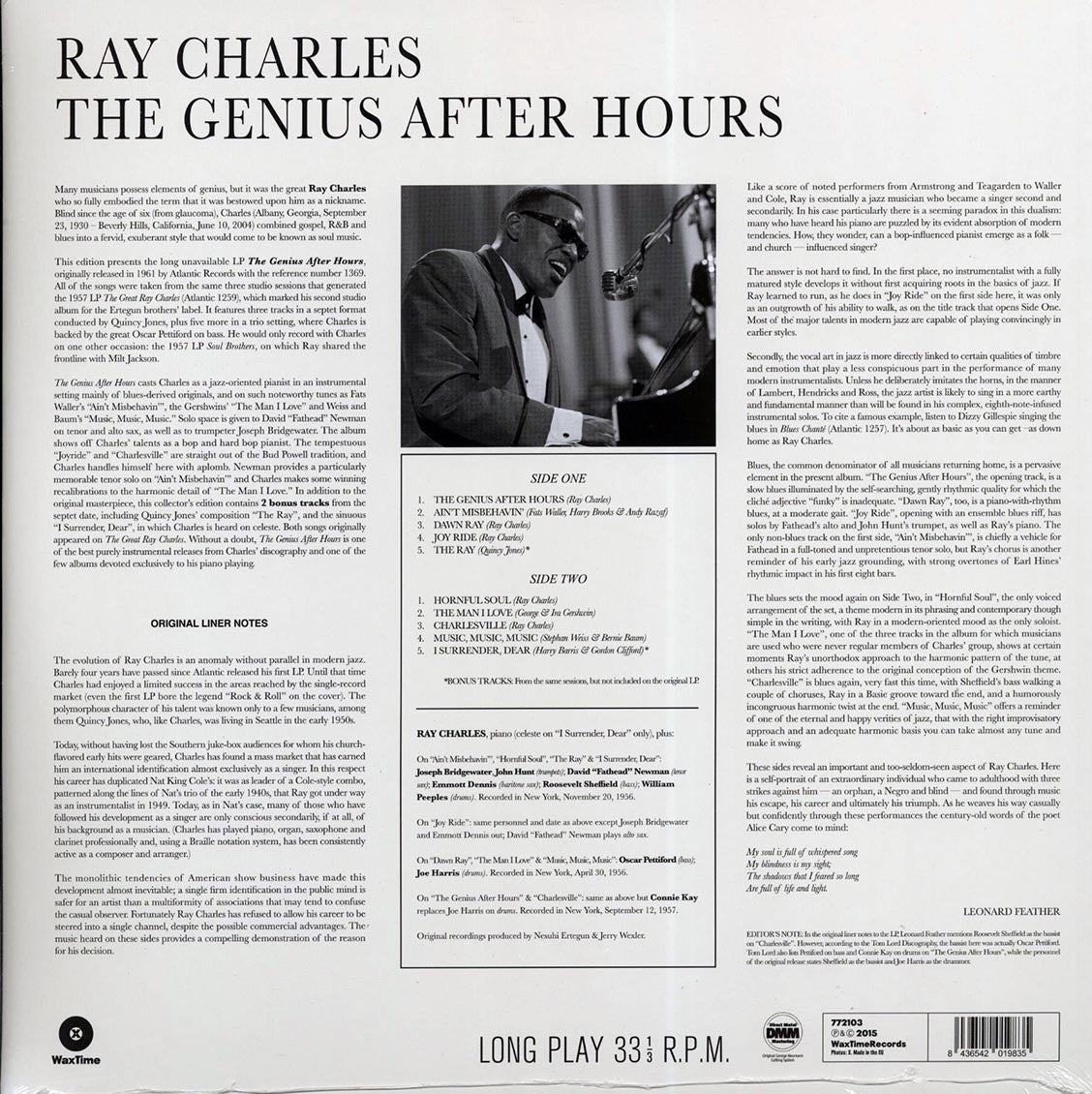 Ray Charles - The Genius After Hours (ltd. ed.) (180g)
