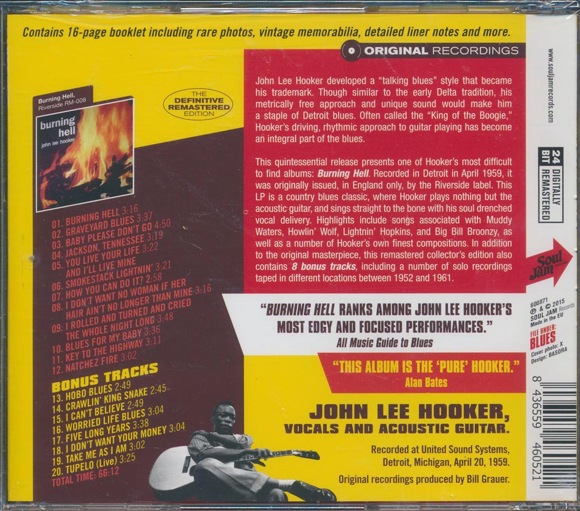 John Lee Hooker - Burning Hell (incl. large booklet) (remastered)