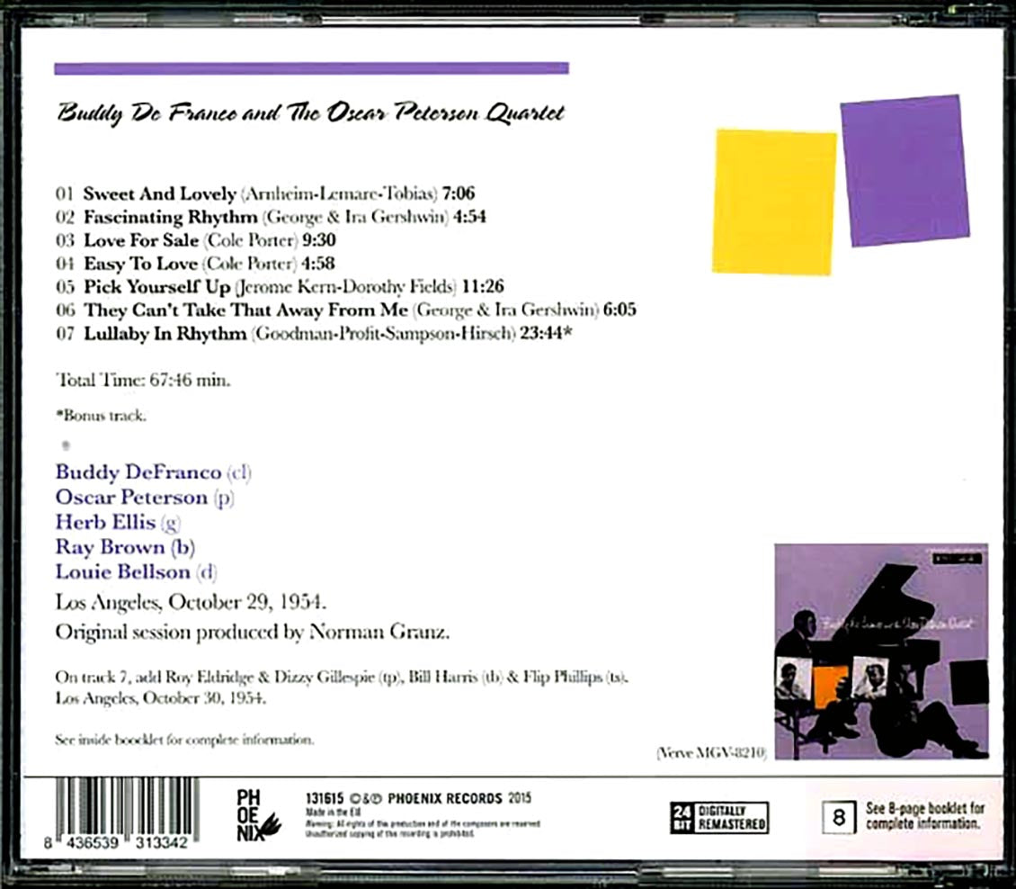 Buddy De Franco, Oscar Peterson Quintet - Buddy De Franco And The Oscar Peterson Quintet (incl. large booklet) (remastered)