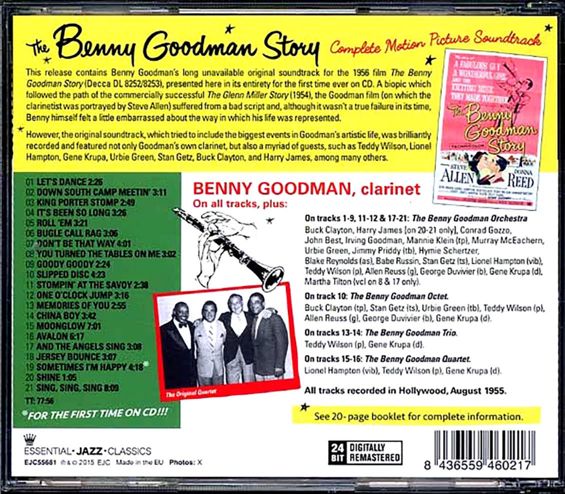 Benny Goodman - The Benny Goodman Story Volume 1 + Volume 2: Complete Motion Picture Soundtrack (incl. large booklet) (remastered)