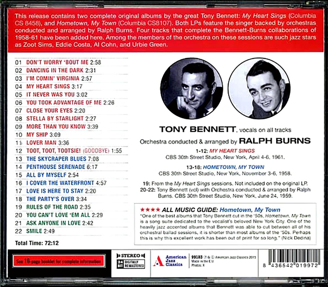 Tony Bennett - The Complete 1958-1961 Ralph Burns Sessions (incl. large booklet) (remastered)