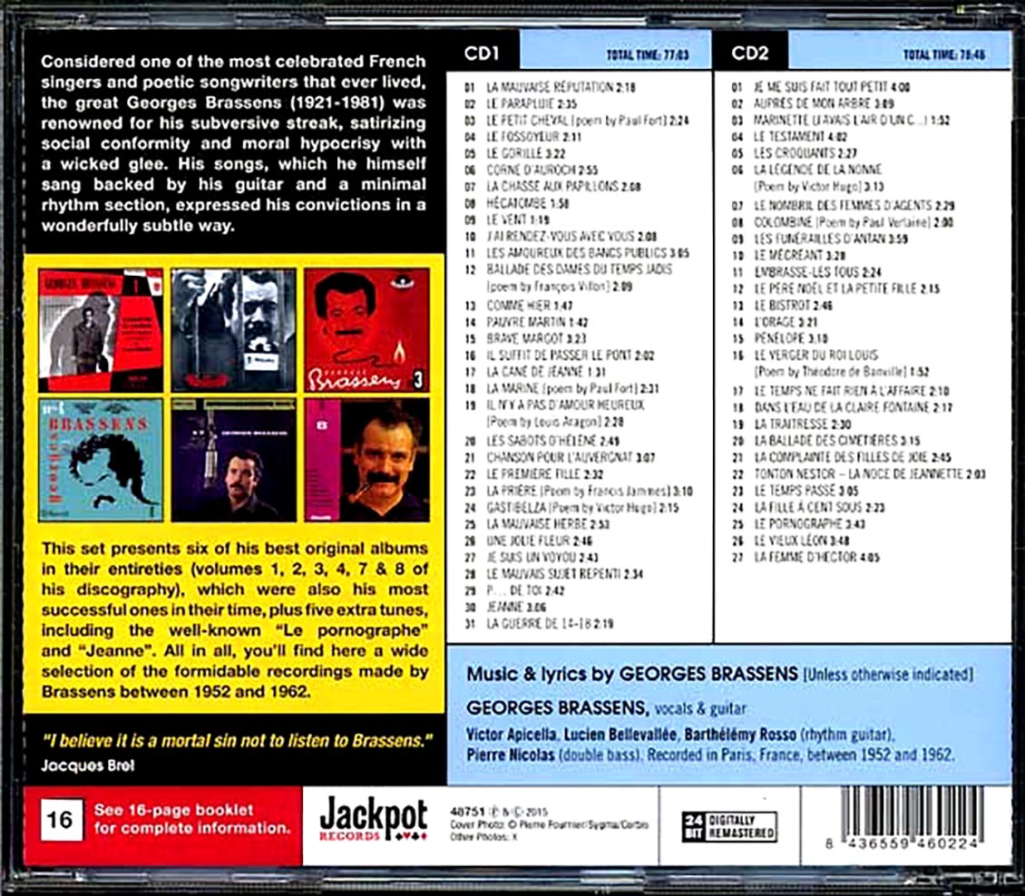 Georges Brassens - The Essential George Brassens: Highlights From 1952-1962 (2xCD) (incl. large booklet) (remastered)