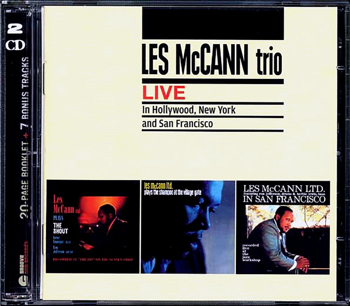 Les McCann Trio - Live In Hollywood, New York And San Francisco (2xCD) (incl. large booklet) (remastered)