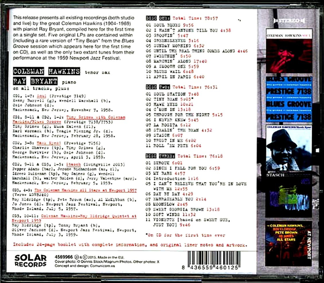 Coleman Hawkins, Ray Bryant - Complete Recordings (ltd. ed.) (3xCD)