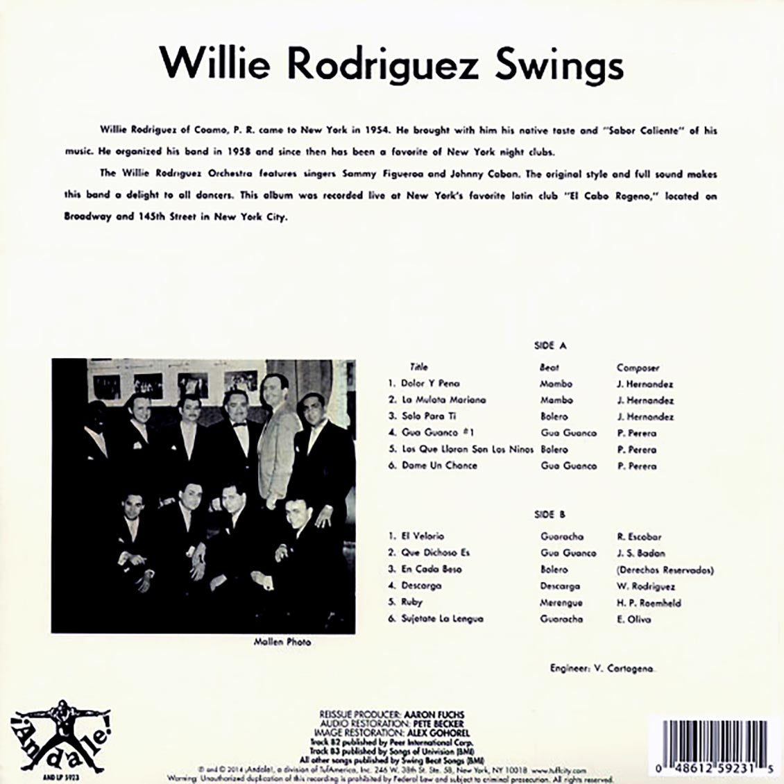 Willie Rodriguez - Swings: At New York's Favorite Latin Club El Cabo Rojeno
