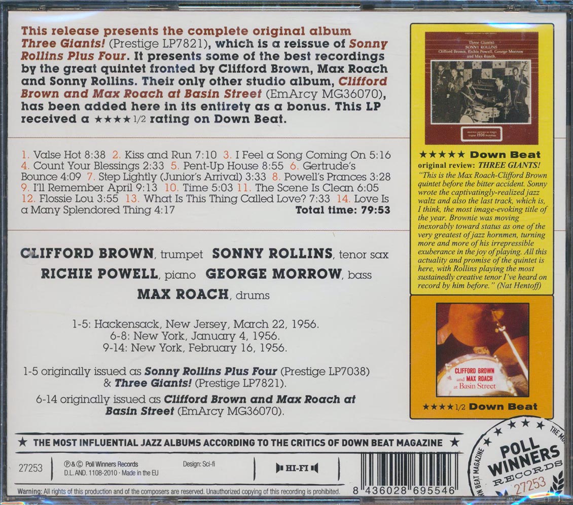 Clifford Brown, Sonny Rollins, Max Roach - Three Giants!