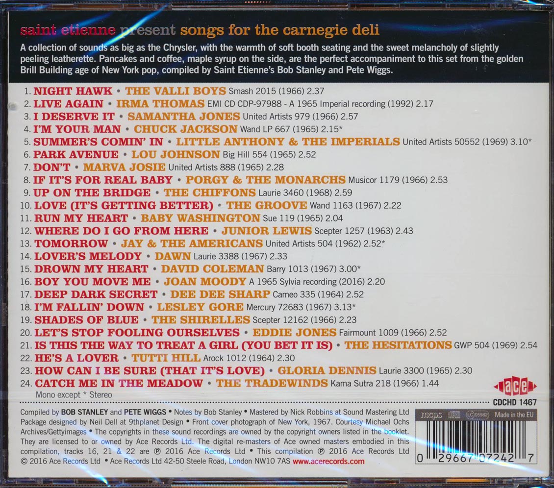 Various - Saint Etienne Present Songs For The Carnegie Deli