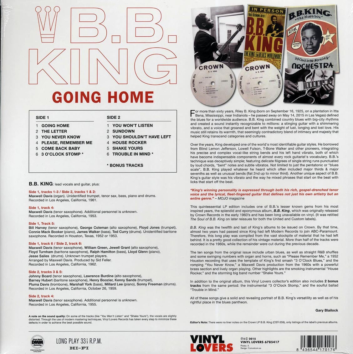 BB King - Going Home (180g)