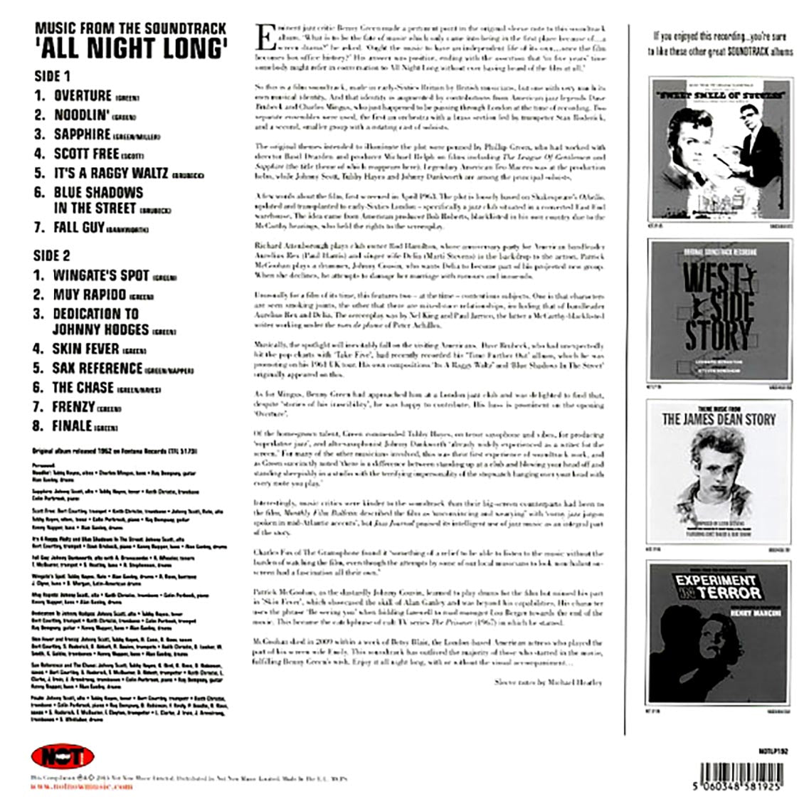 Various - All Night Long: Music From The Sound Track (180g)