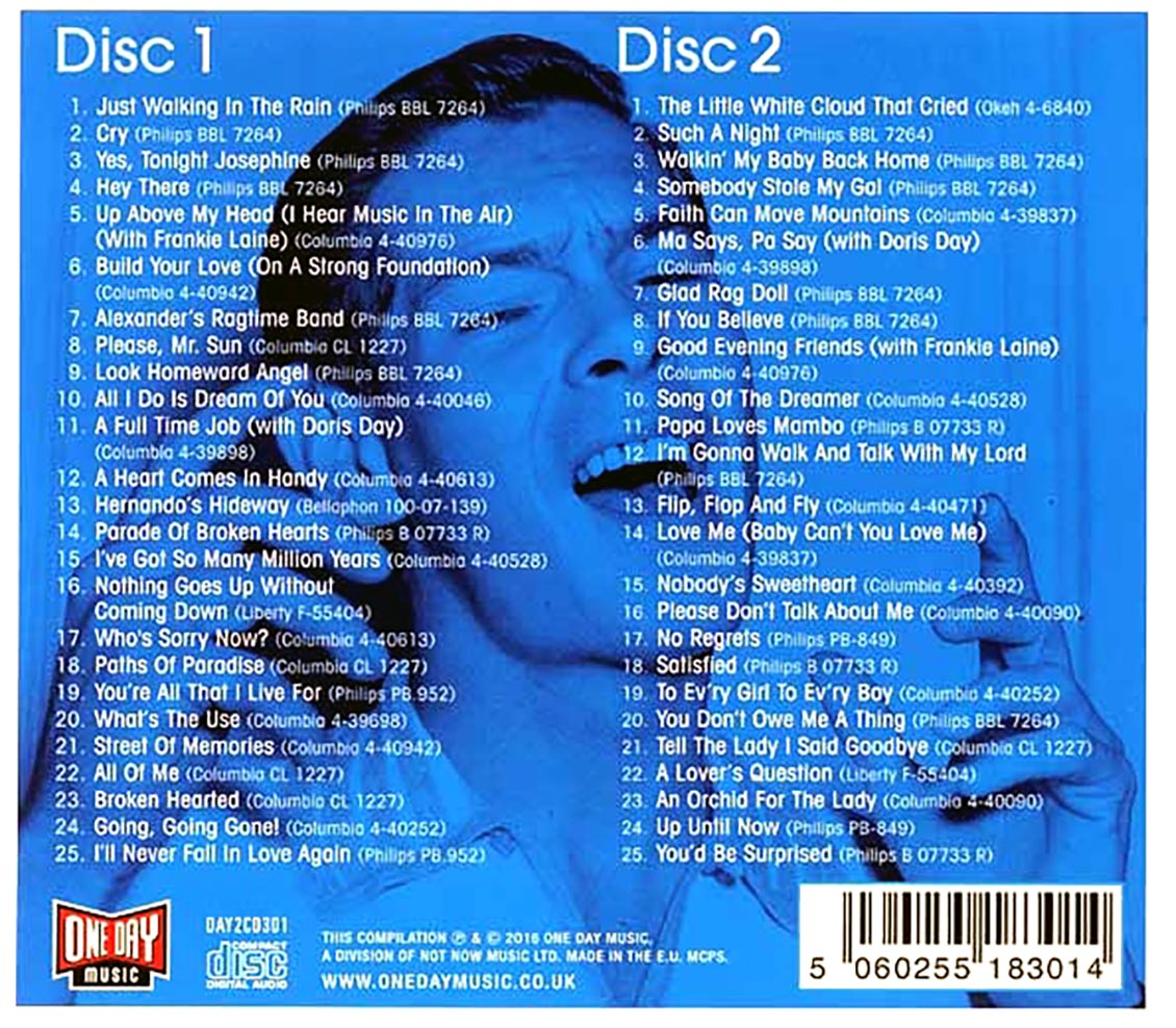 Johnnie Ray - The Very Best Of Johnnie Ray (50 tracks) (2xCD) (deluxe 3-fold digipak)