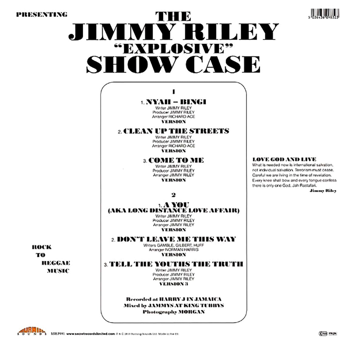 Jimmy Riley - Showcase (ltd. ed.) (180g)