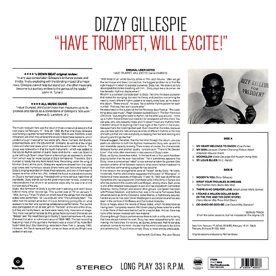 Dizzy Gillespie - Have Trumpet, Will Excite! (ltd. ed.) (180g)