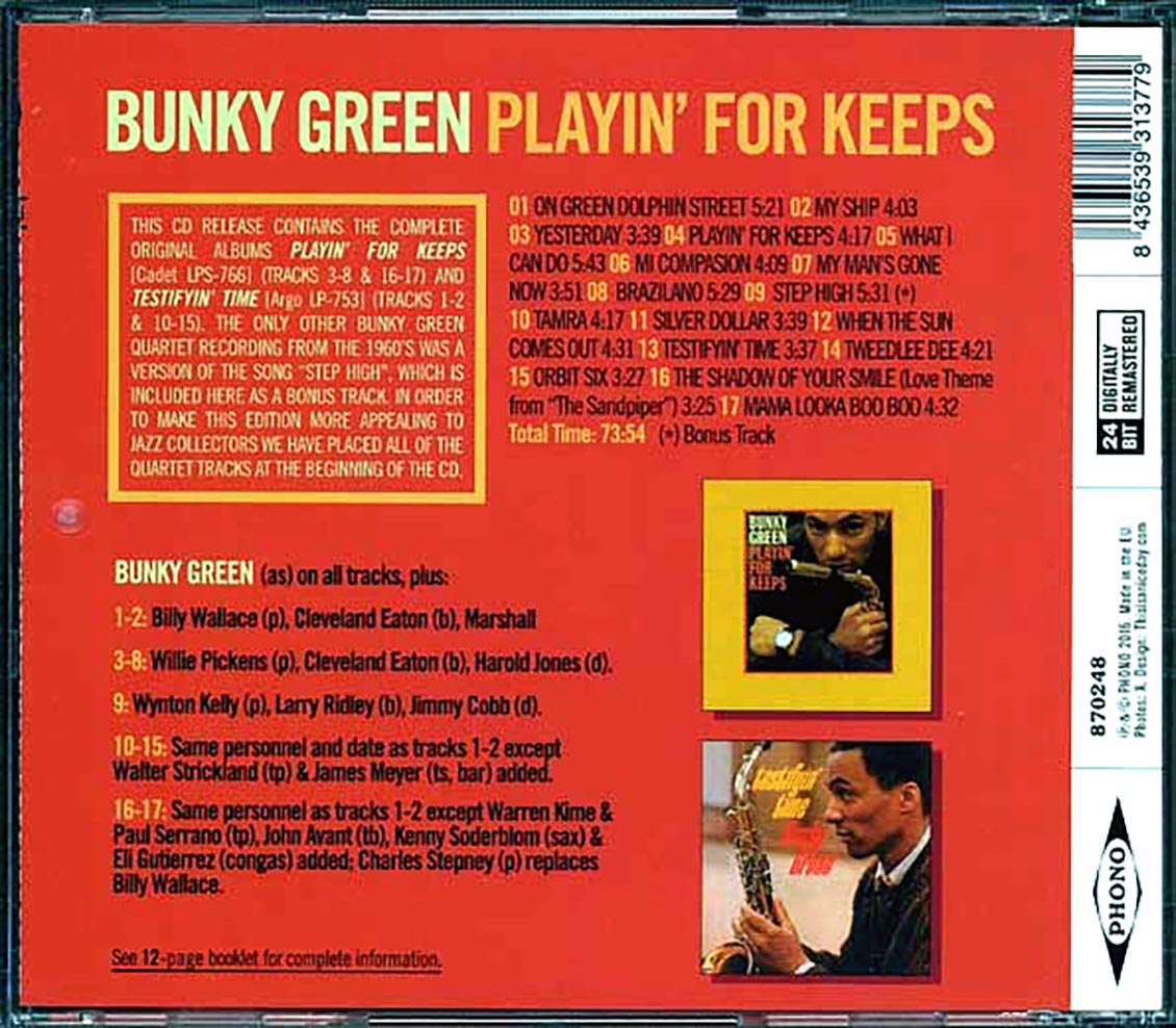 Bunky Green - Playin' For Keeps (remastered)