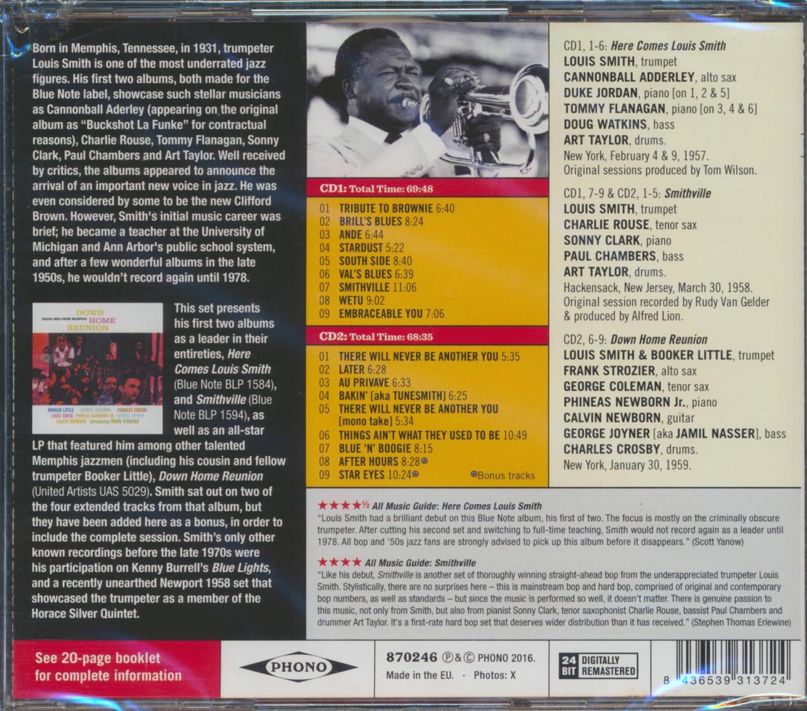 Louis Smith - The Legendary 1957-59 Studio Sessions (2xCD) (incl. large booklet) (remastered)