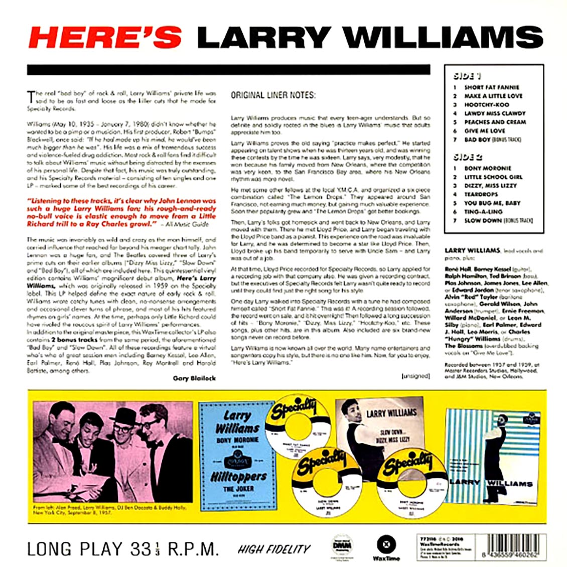 Larry Williams - Here's Larry Williams (ltd. ed.) (180g)