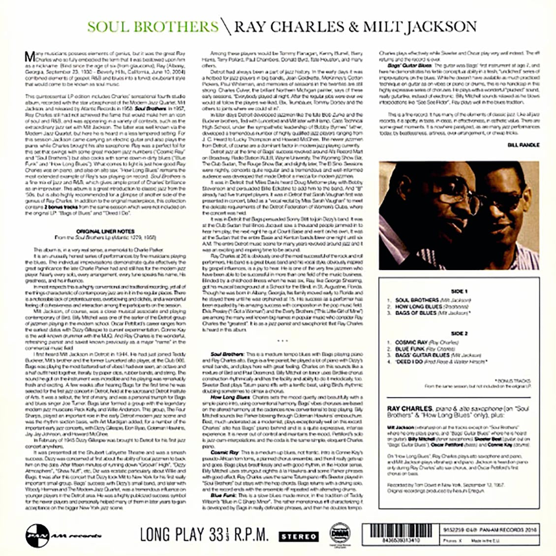 Ray Charles & Milt Jackson - Soul Brothers (ltd. ed.) (180g)