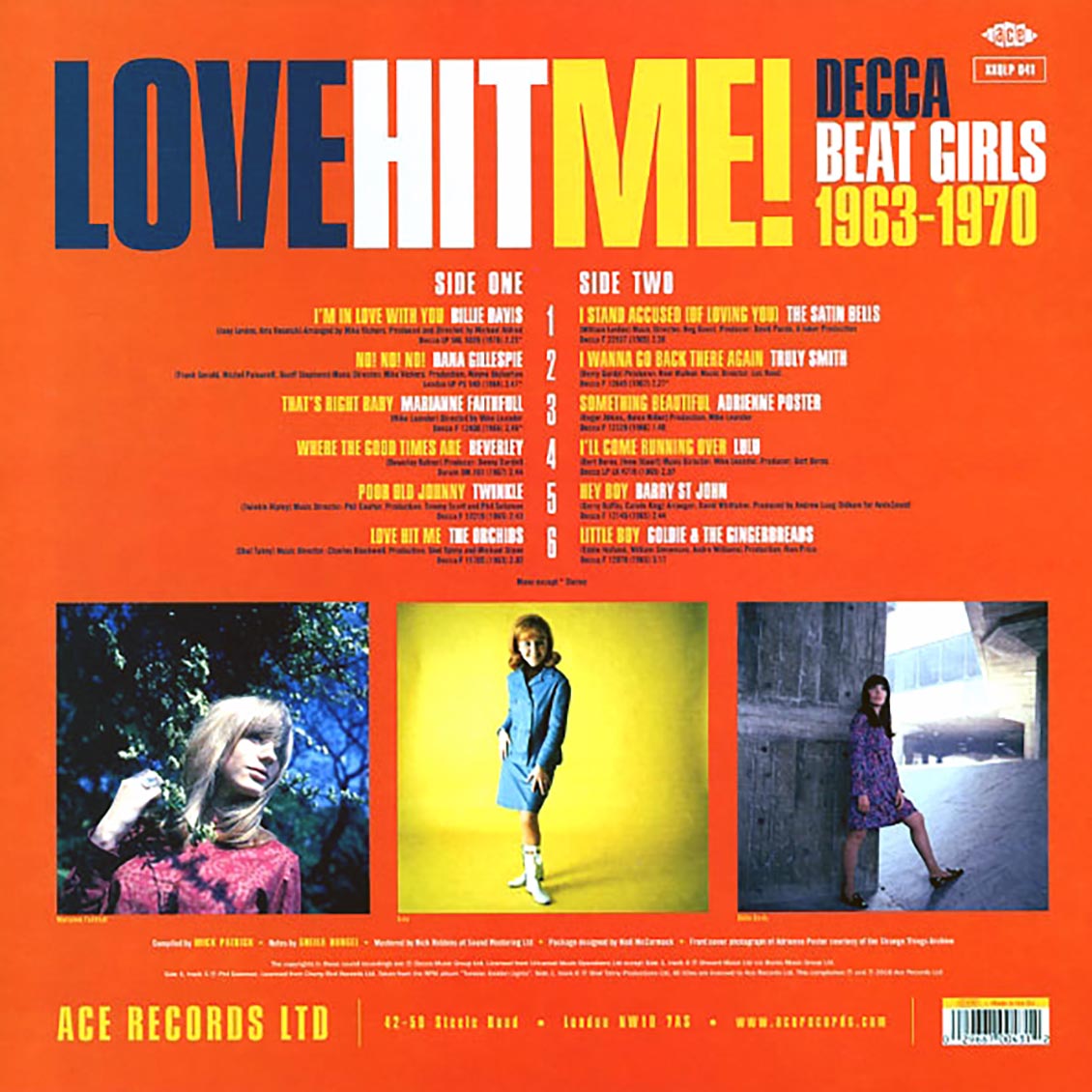 Marianne Faithfull, Billy Davis, The Orchids, Etc. - Love Hit Me! Decca Beat Girls 1963-1970 (colored vinyl)