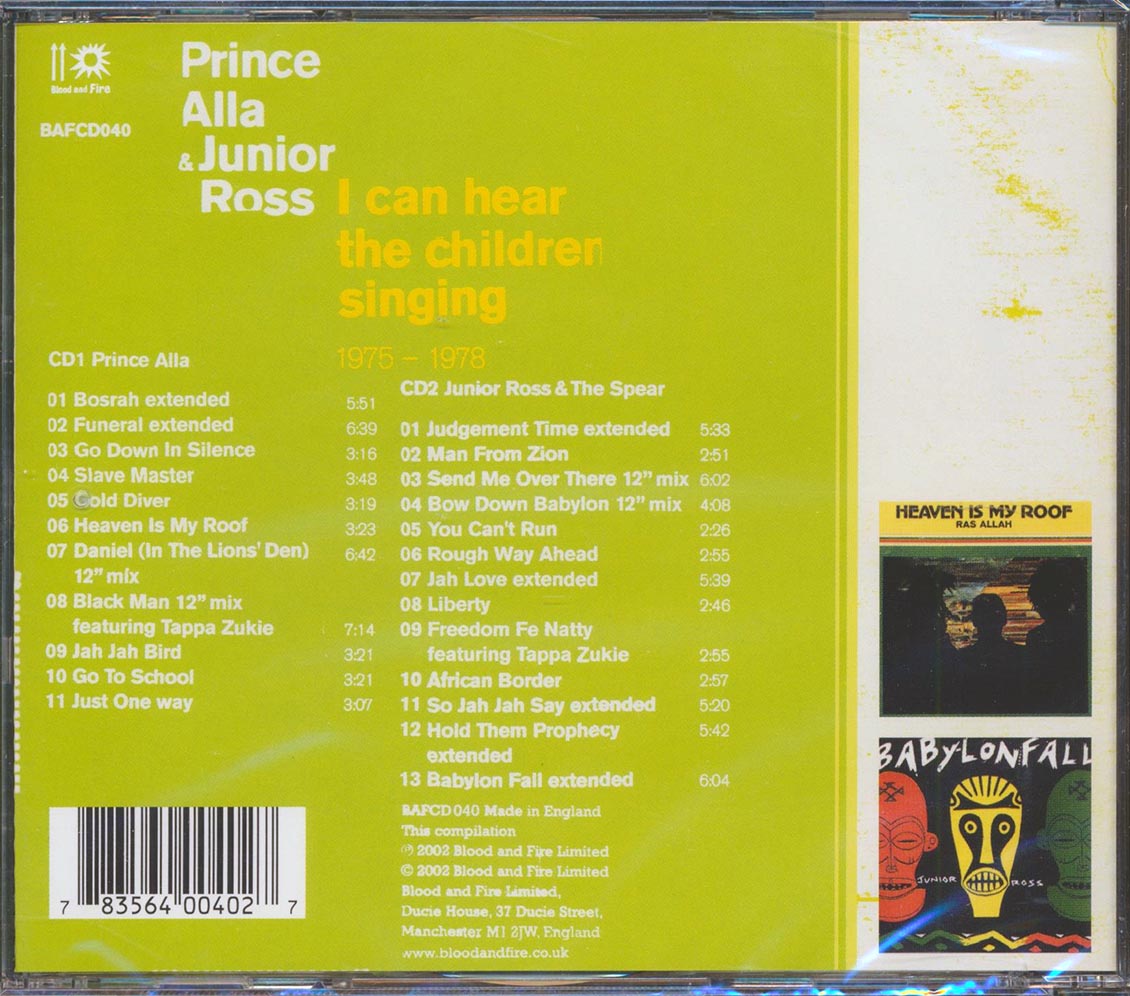 Prince Alla, Jr. Ross & The Spears - I Can Hear The Children Singing: 1976-1978 (24 tracks) (2xCD)