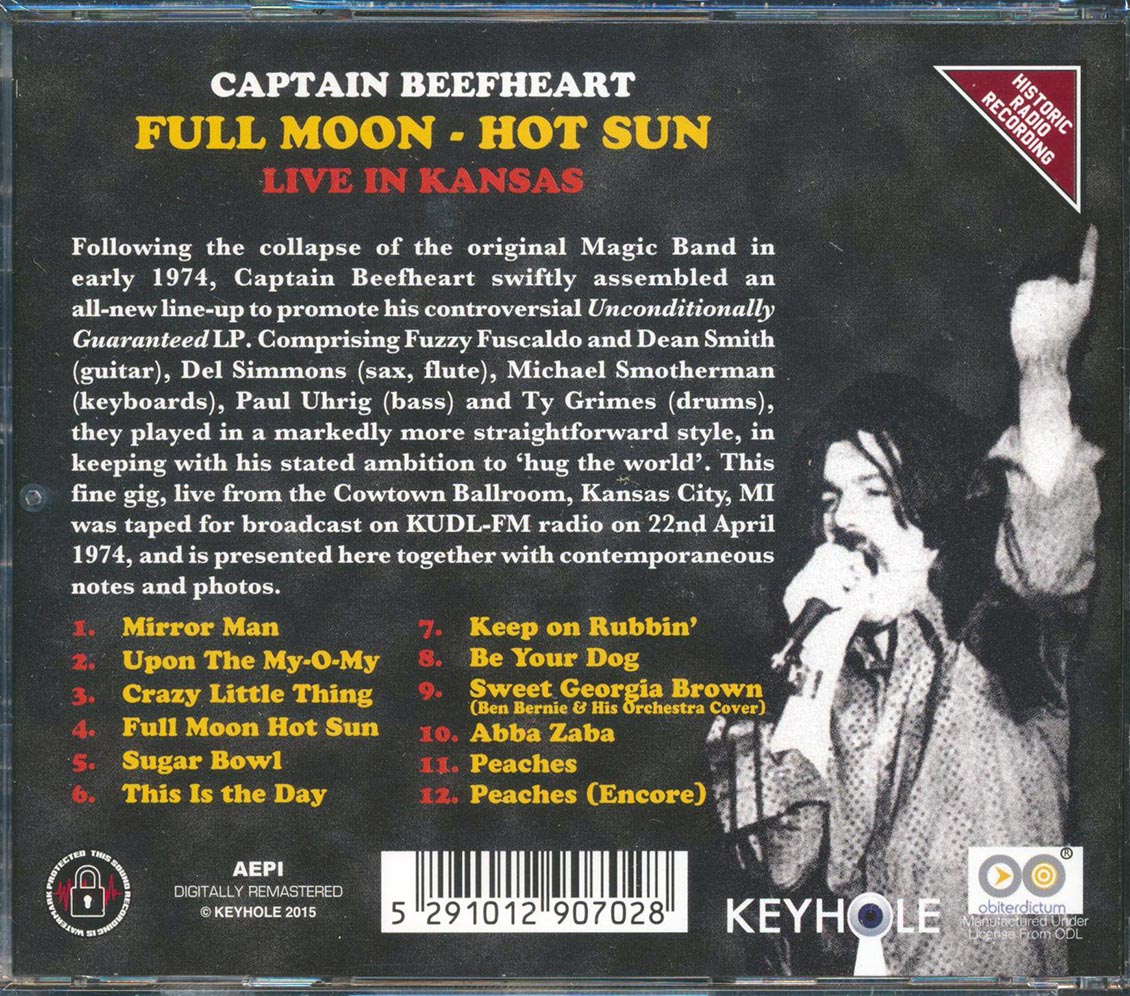 Captain Beefheart - Full Moon, Hot Sun: Live In Kansas