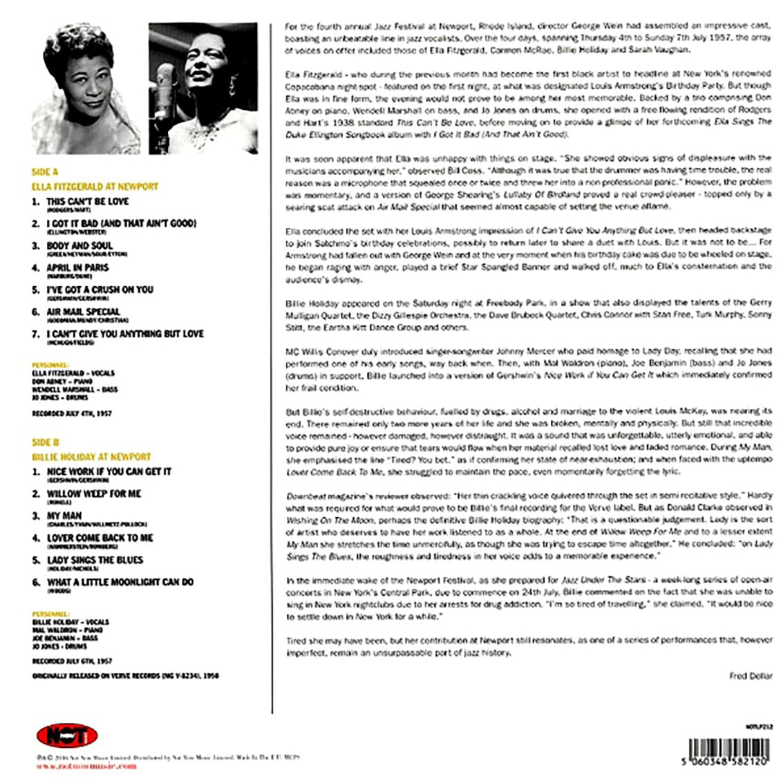 Ella Fitzgerald, Billie Holiday - At Newport (180g)