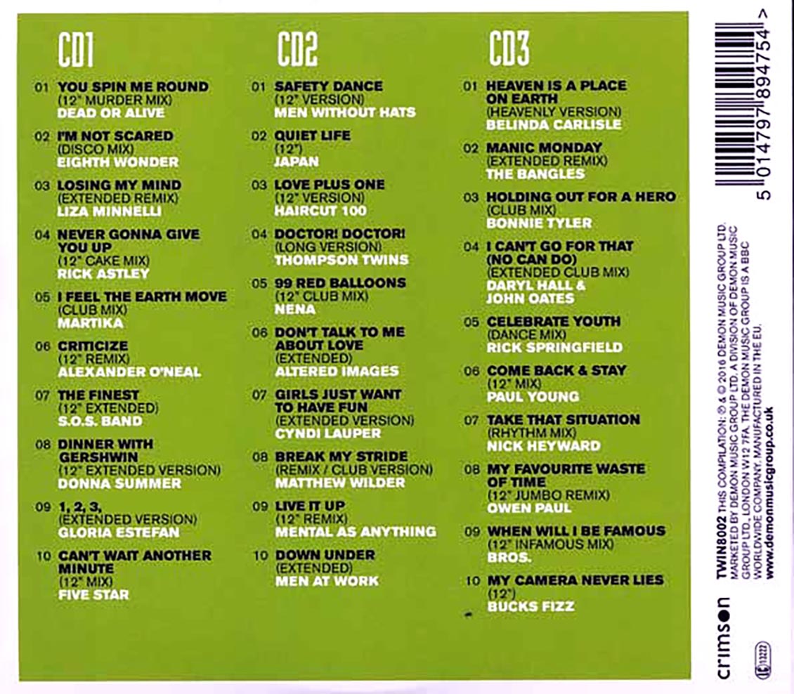 Various - Twelve Inch Eighties: You Spin Me Round (3xCD)