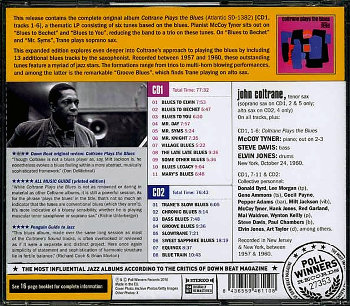 John Coltrane - Plays The Blues (2xCD) (incl. large booklet) (expanded edition)